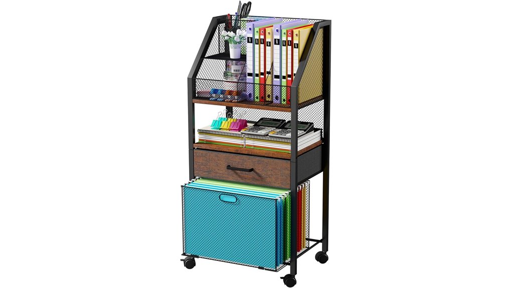 rolling drawer file cart