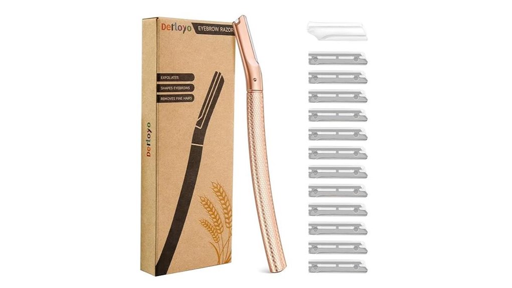 rose gold dermaplaning razor