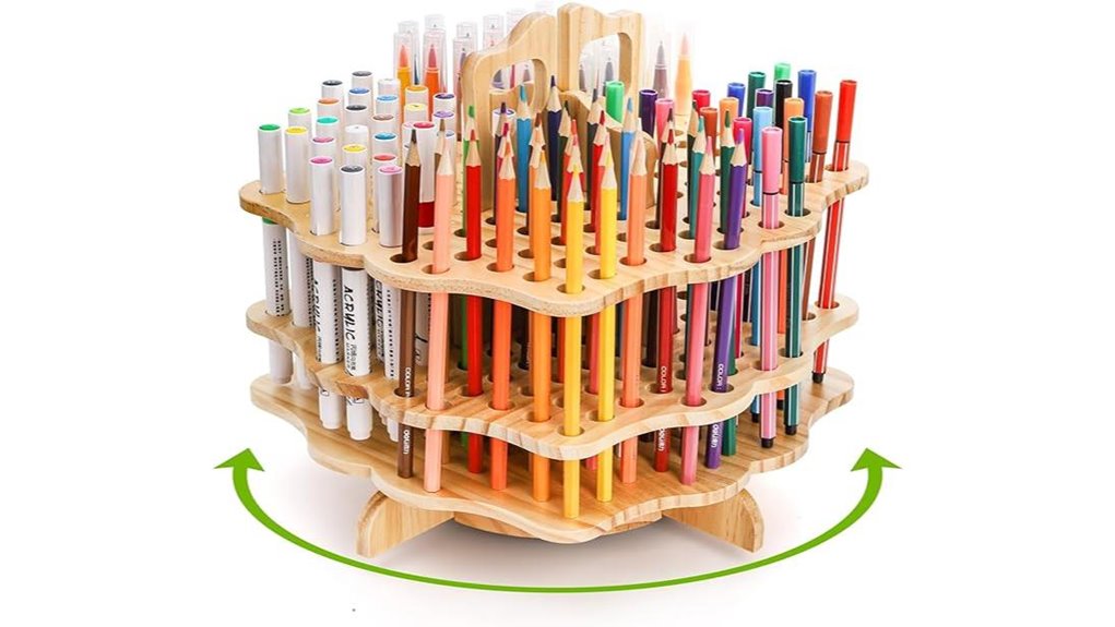 rotating 124 slot wooden stand