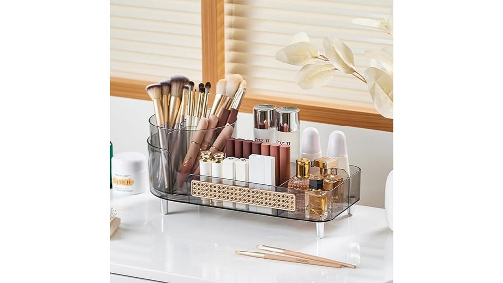 rotating 2 in 1 makeup organizer