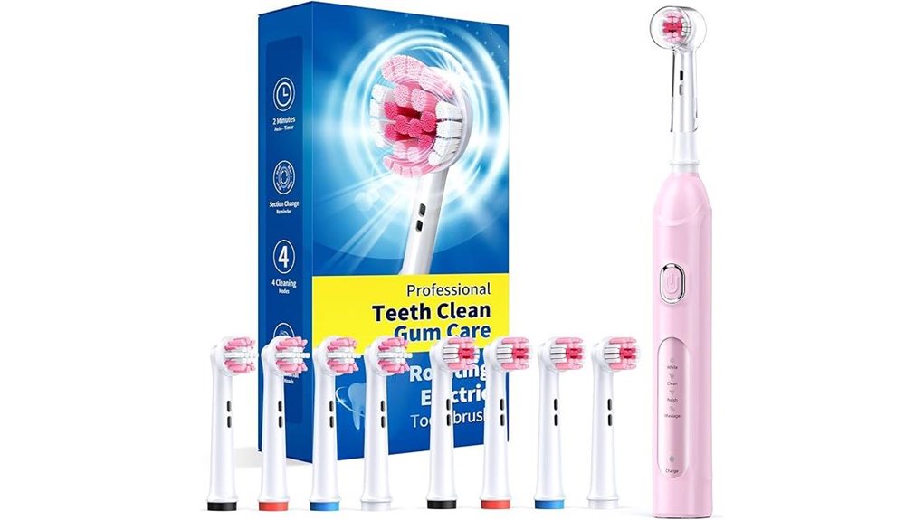 rotating eight head electric toothbrush