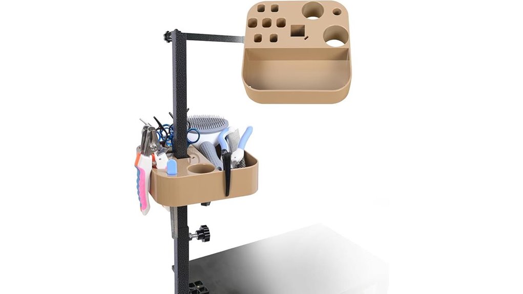 rotating multi compartment grooming organizer