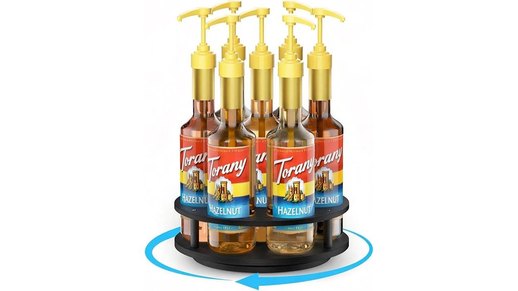 rotating organizer for seven bottles