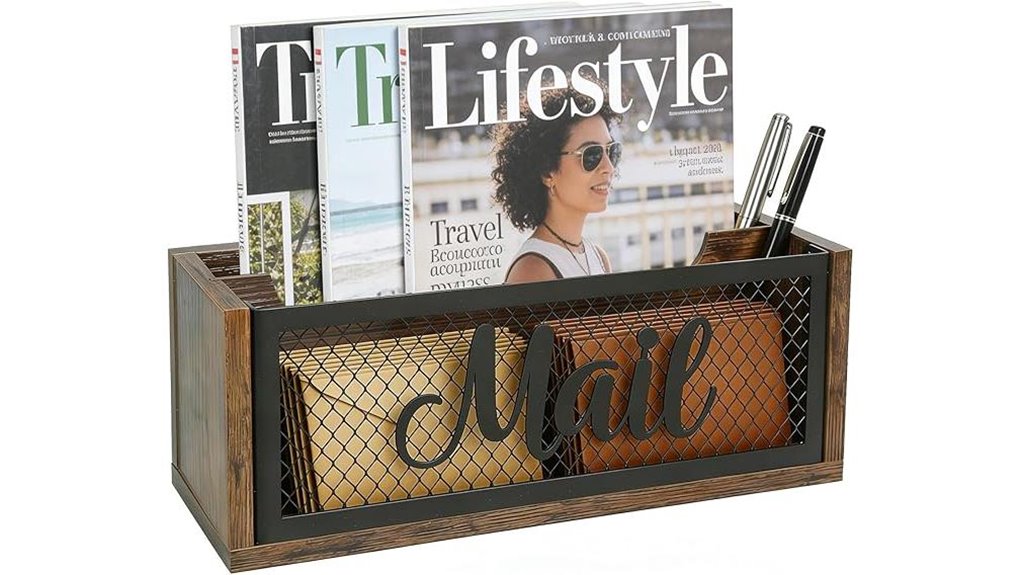 rustic 2 slot wood holder