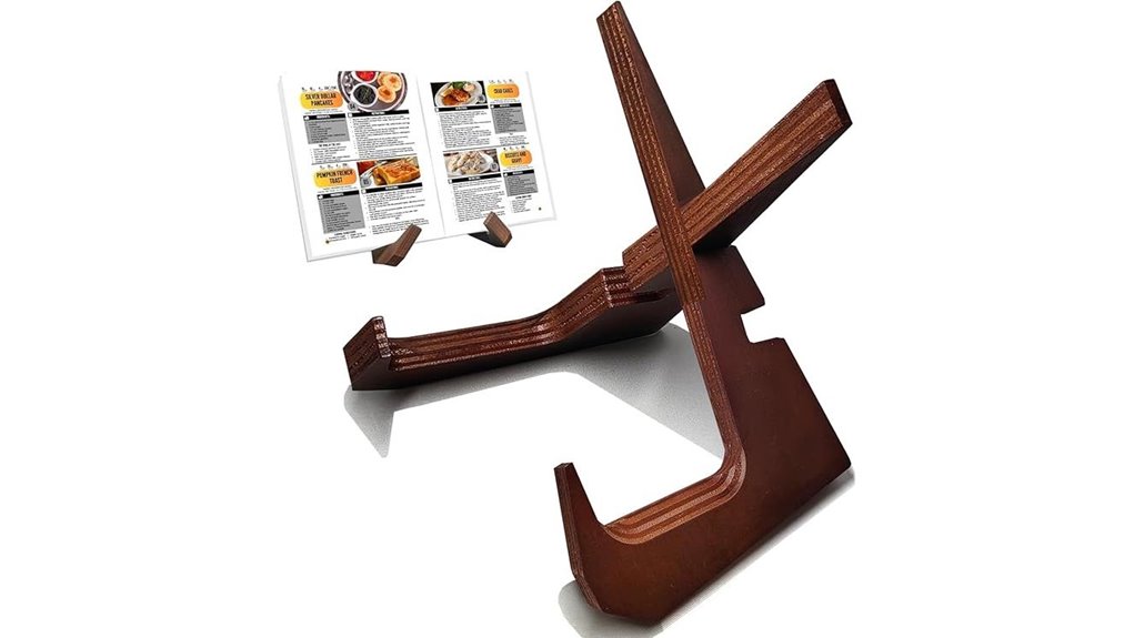rustic adjustable cookbook stand