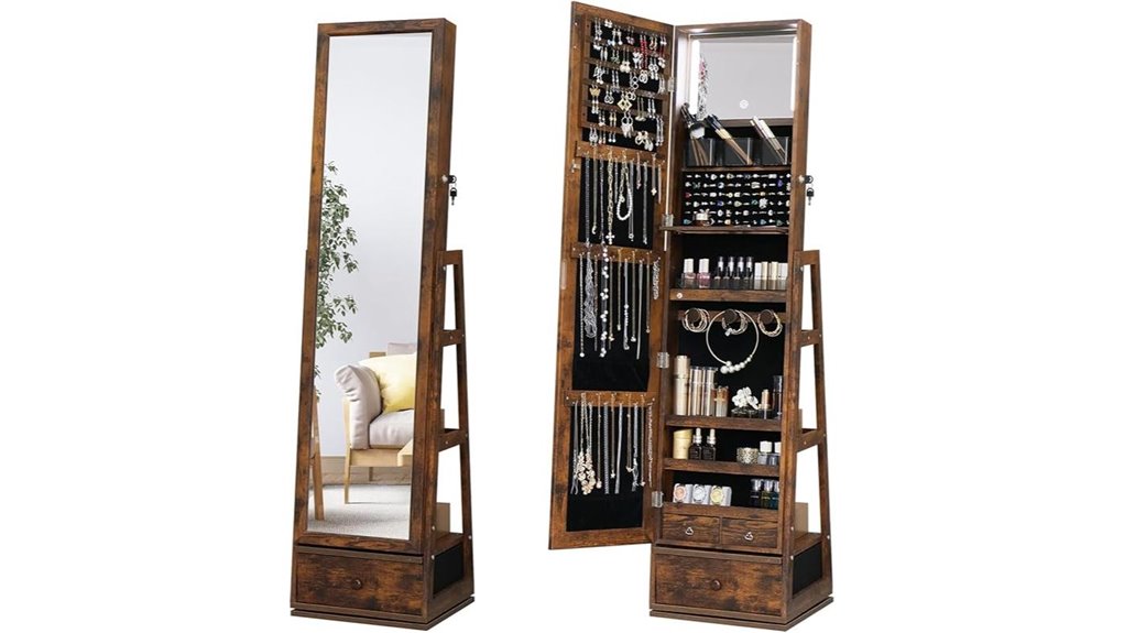 rustic brown 360 mirror