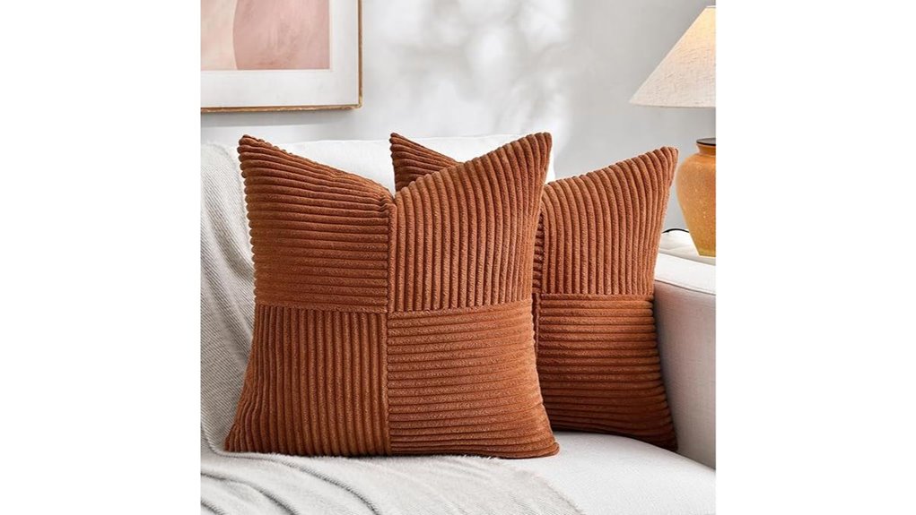 rusty boho pillow cover set