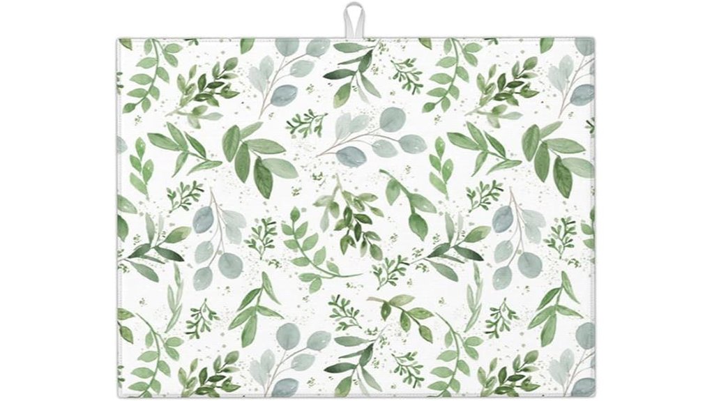 sage green dish mat
