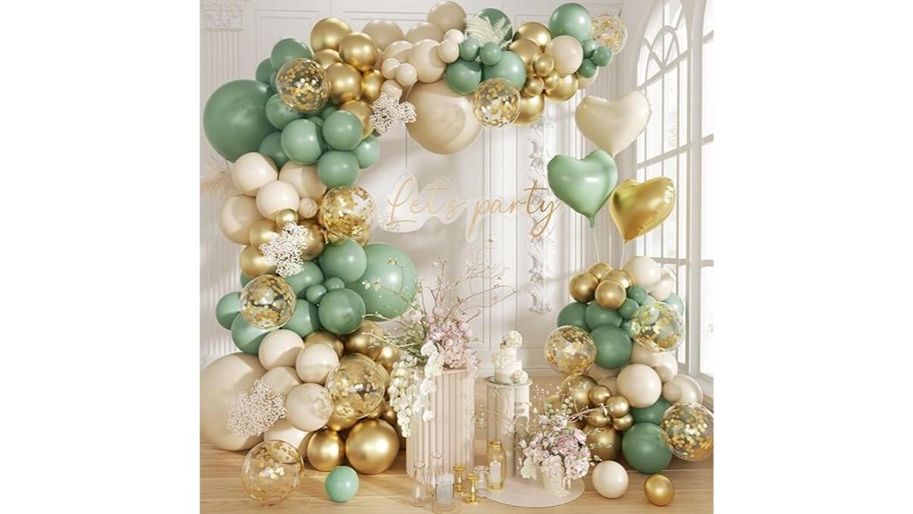 sage green gold garland kit