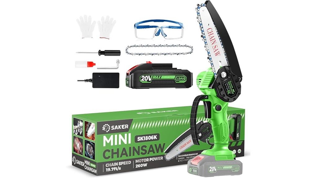 saker 6 inch cordless chainsaw