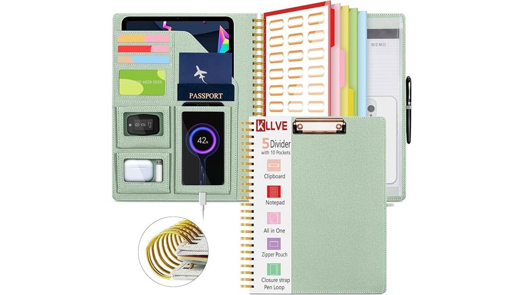 sauge spiral clipboard 36 stickers