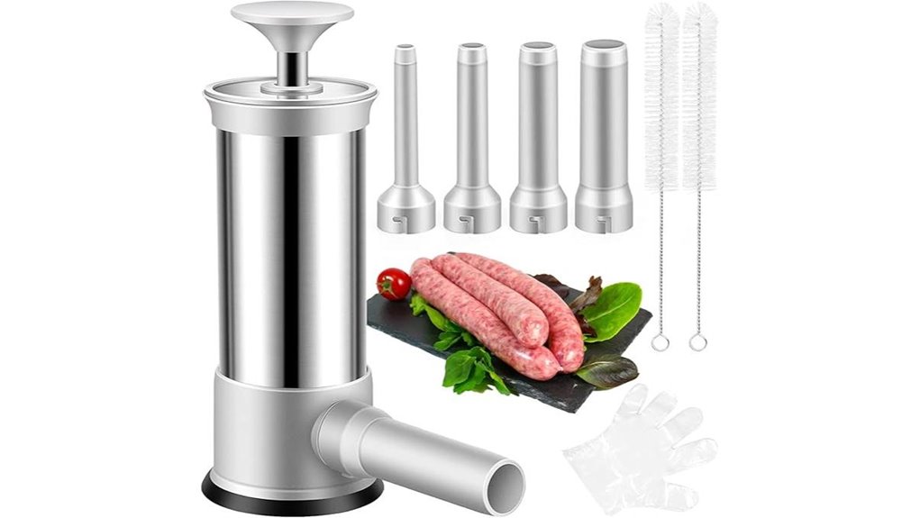 sausage stuffer with four tubes