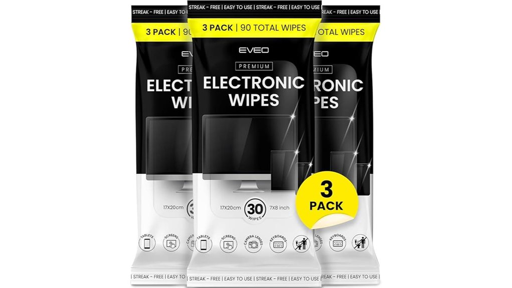 screen cleaning wipes pack