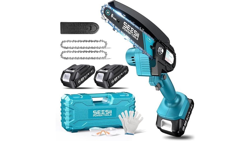 seesii 6 inch cordless chainsaw