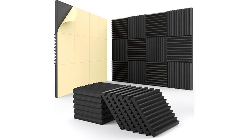 self adhesive acoustic foam panels