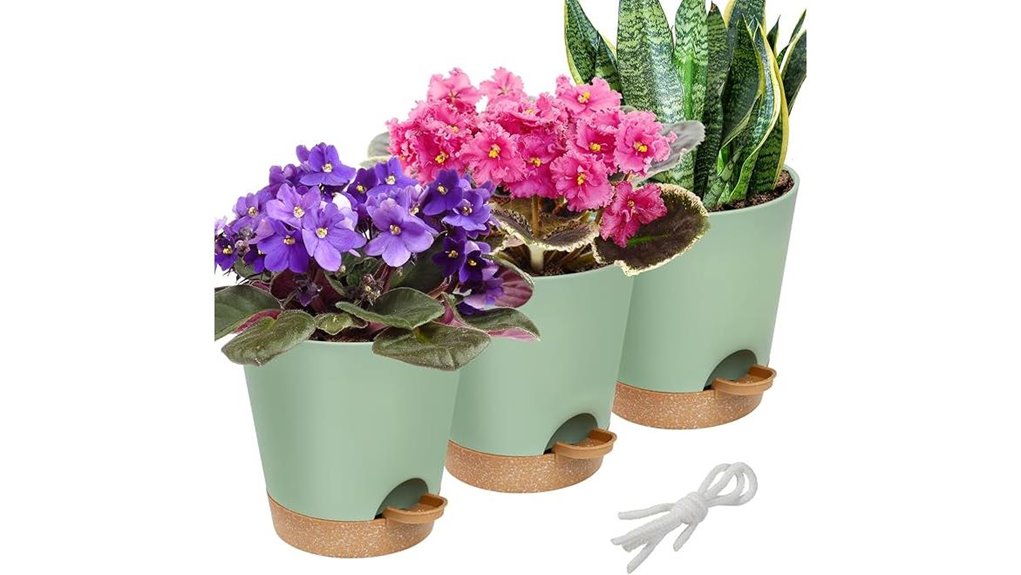 self watering 6 inch indoor pots