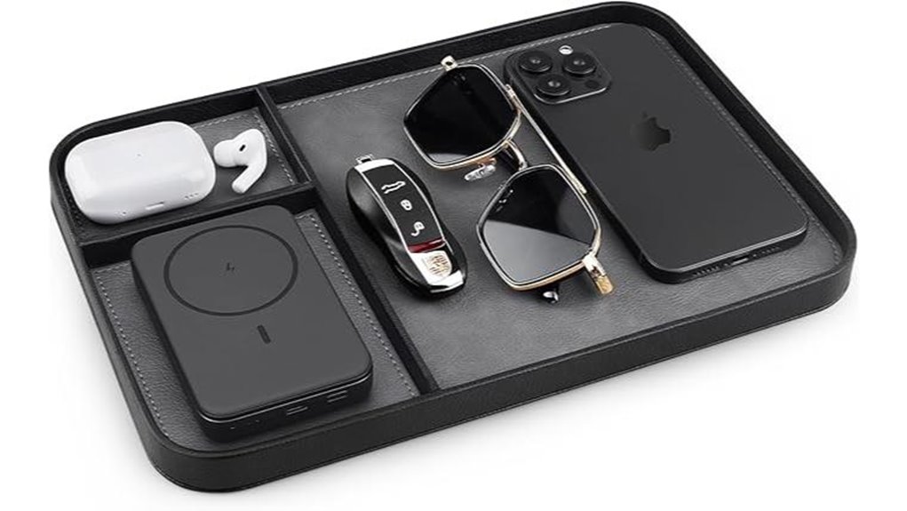 senen leather pu catchall organizer