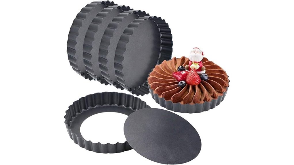 set of six 5 nonstick tarts