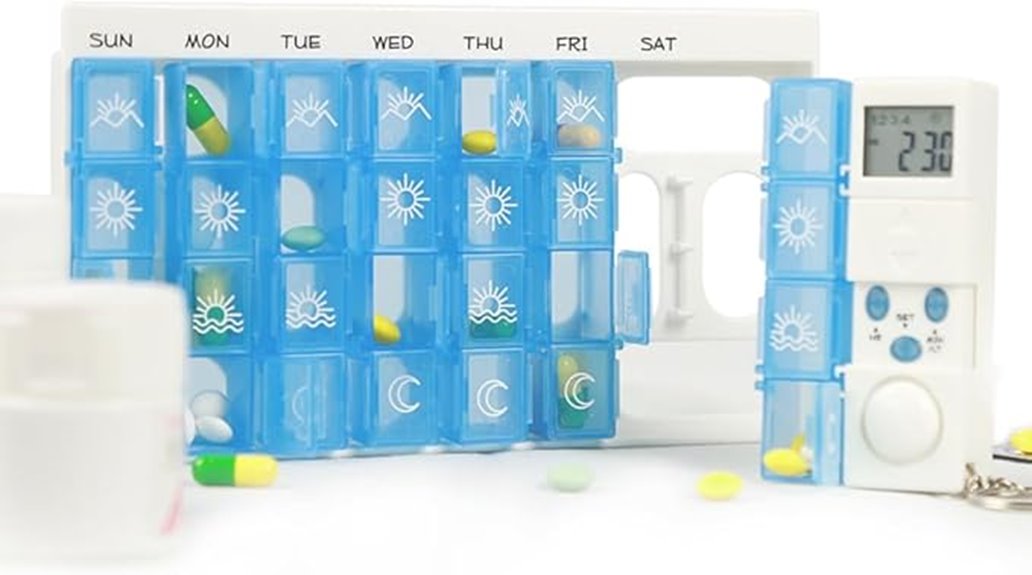 seven day pill dispenser alarm