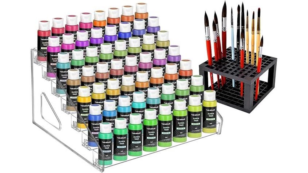 seven layer acrylic paint rack