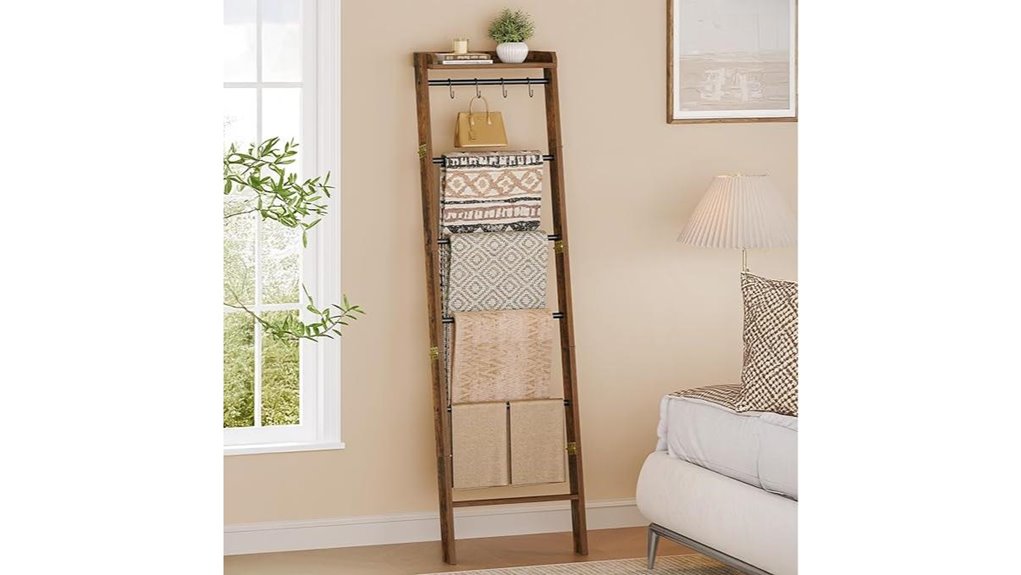 seven tier blanket ladder shelf