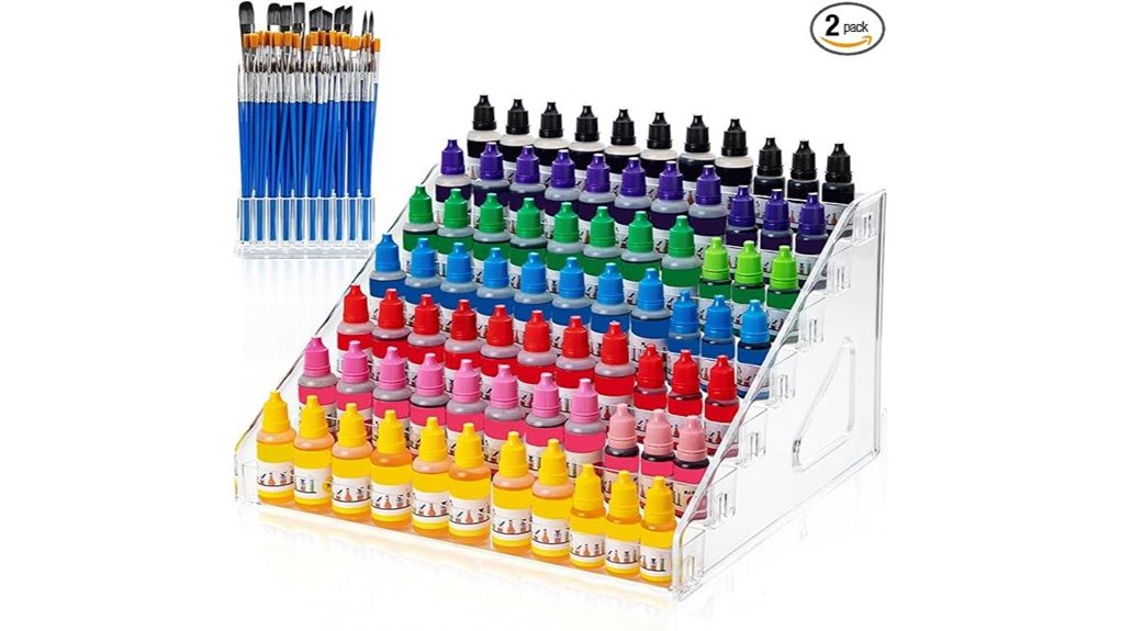 seven tier paint brush organizer