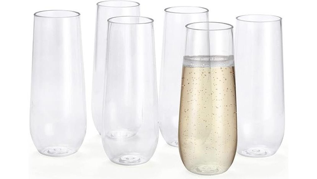 shatterproof champagne flutes pack