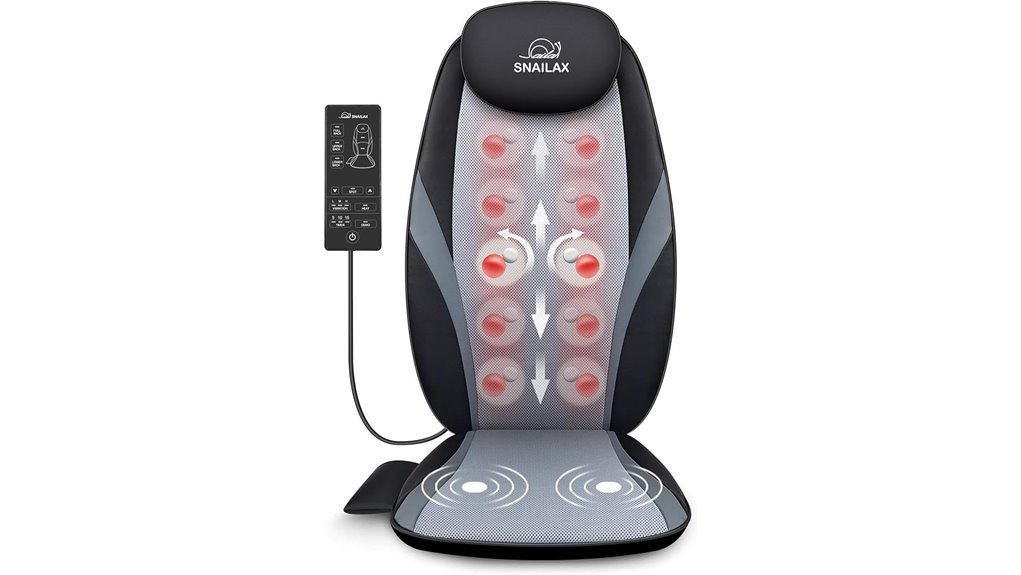shiatsu heat back massager