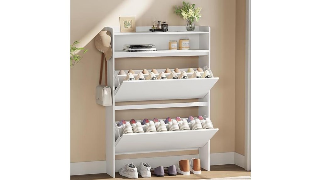 shoe cabinet with drawers