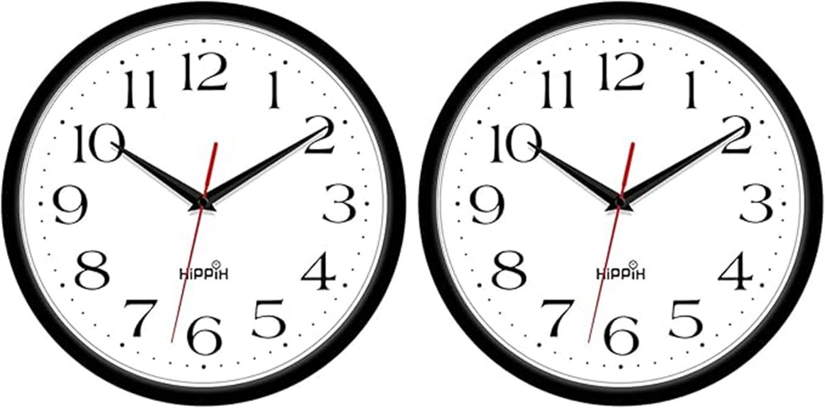 silent 10 hippih clocks