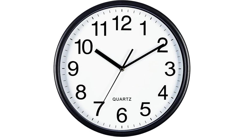 silent 13 inch battery clock