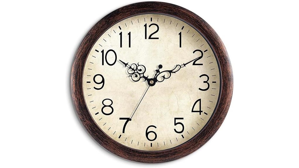 silent 8 inch vintage clock