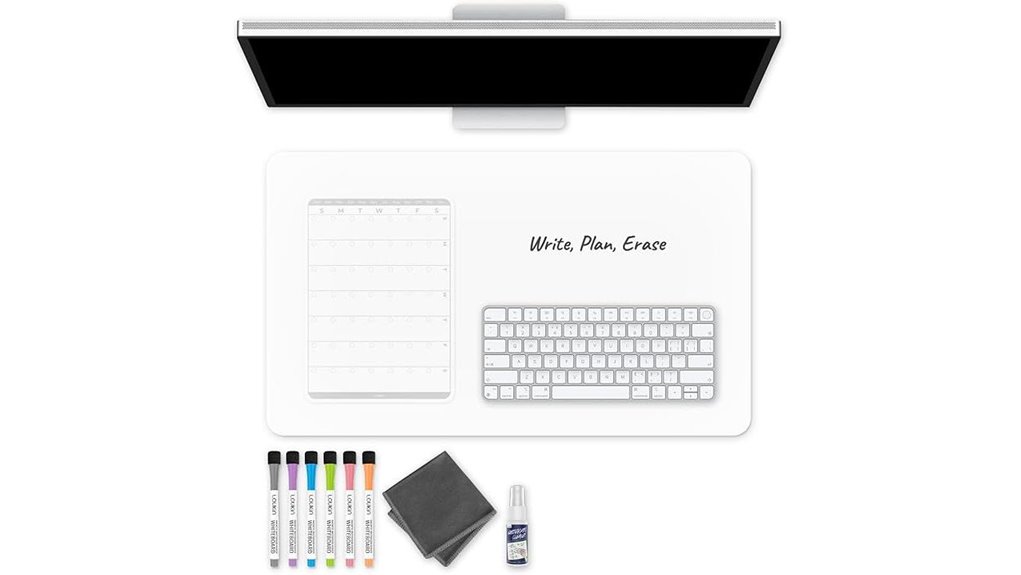 silicone dry erase surface