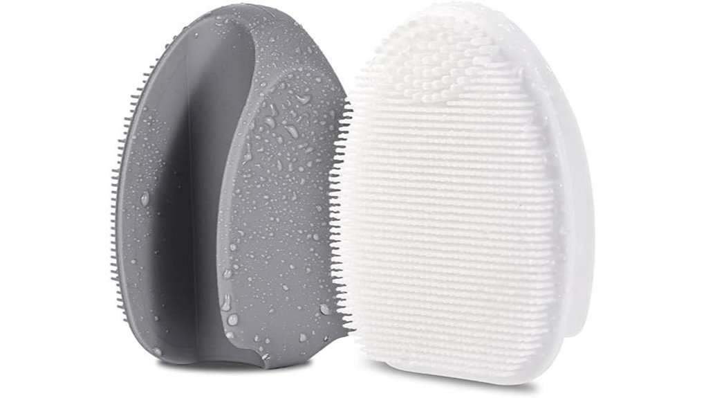 silicone face scrubbers duo