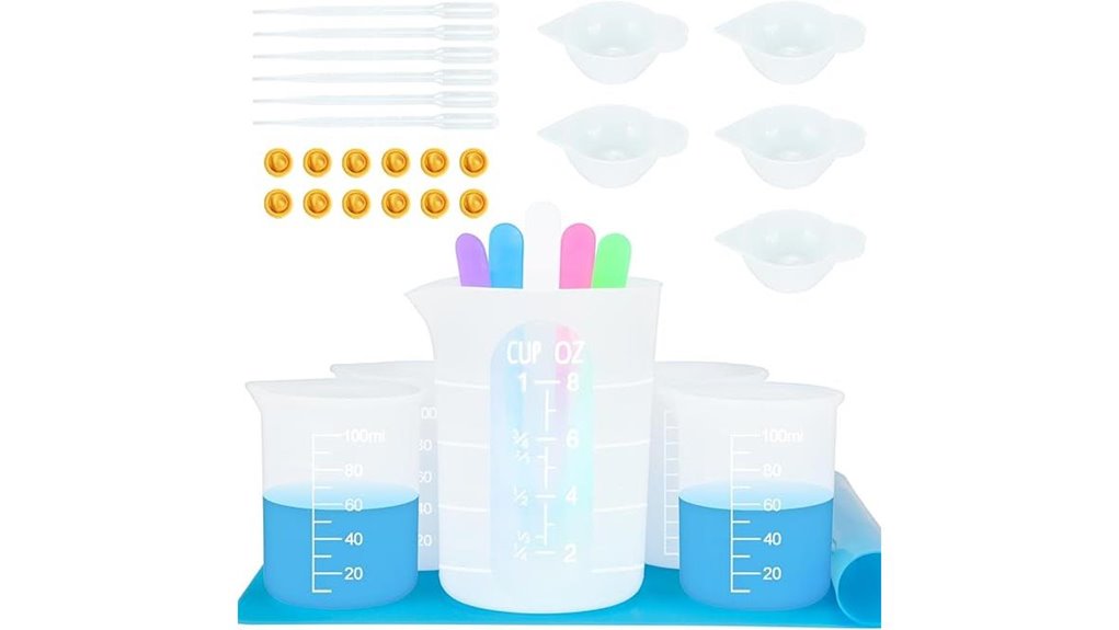 silicone resin measuring cups