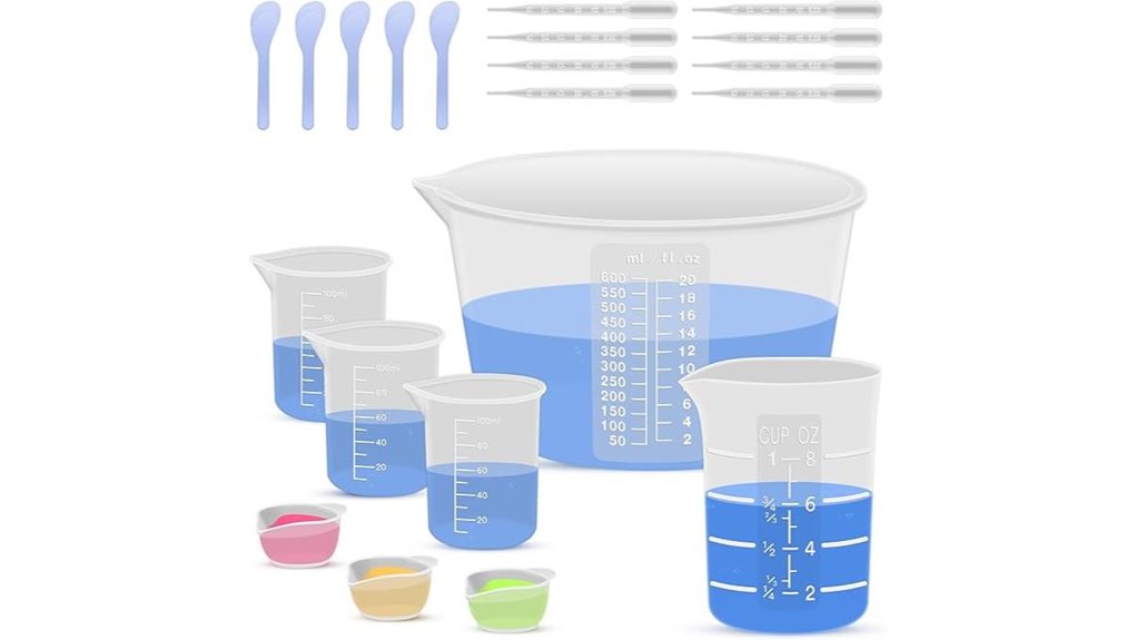 silicone resin mixing cups