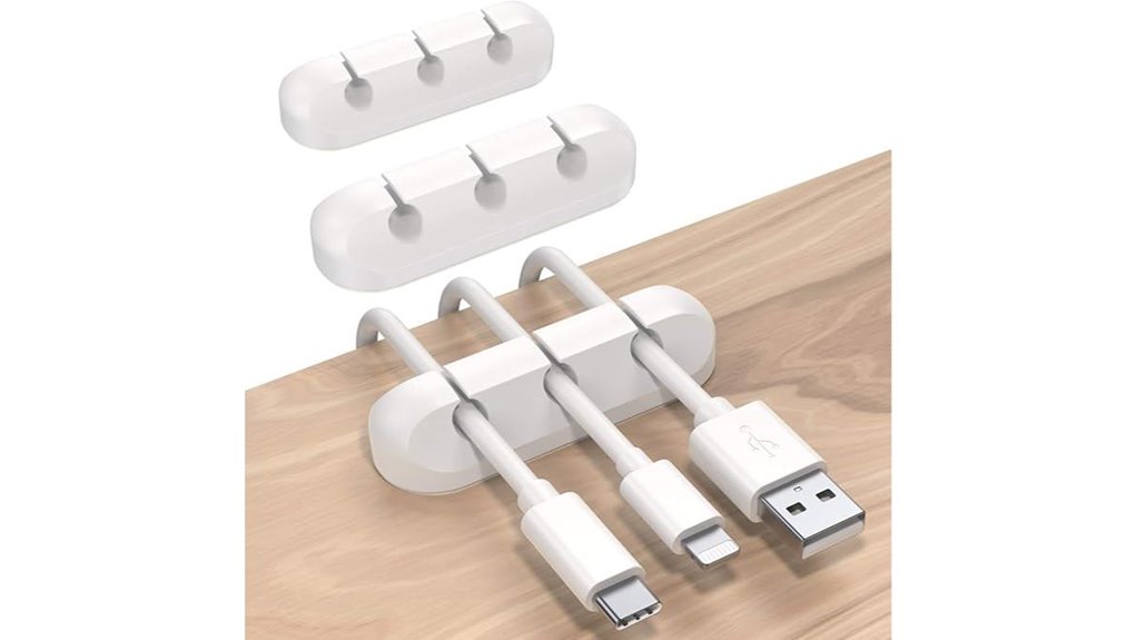silicone self adhesive cable clips