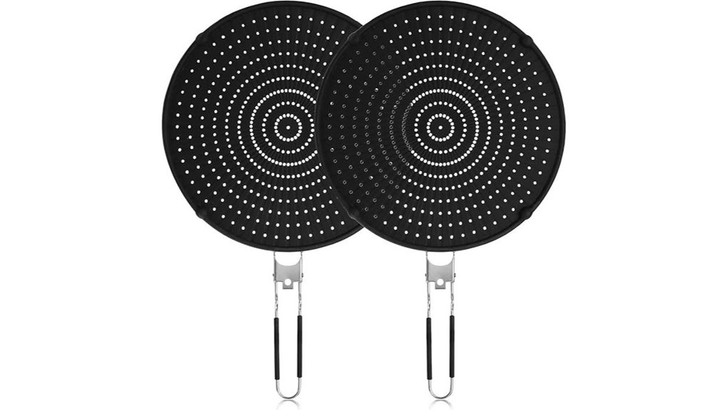 silicone splatter screens with cooling
