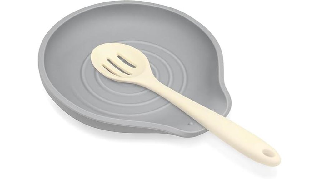 silicone spoon rest gray