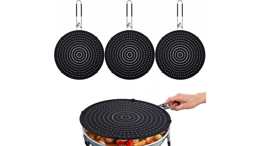 silicone three pack frying splatter