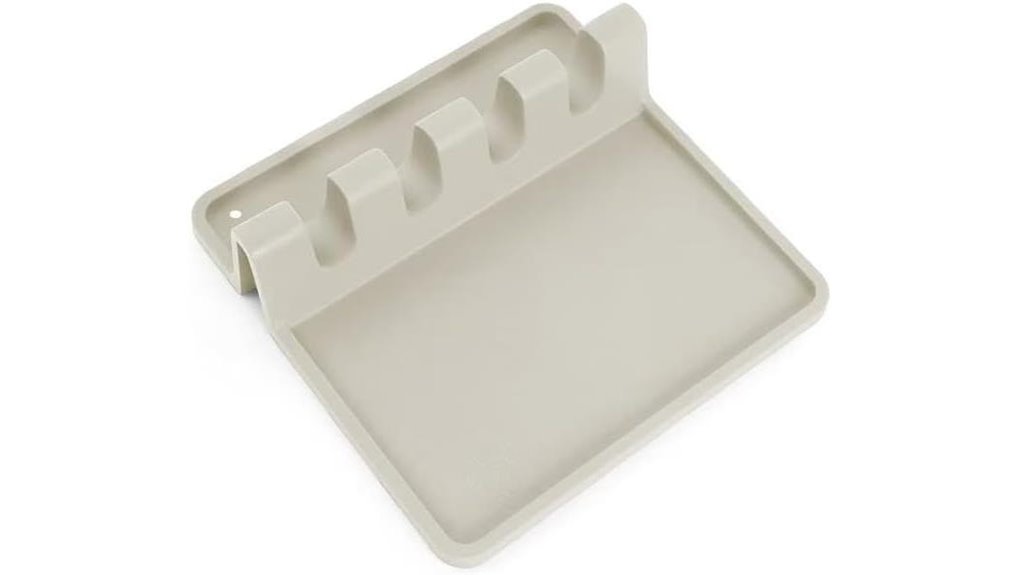 silicone utensil rest white