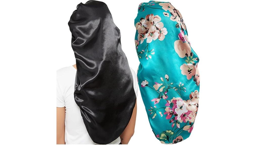 silk satin bonnets elastic pair