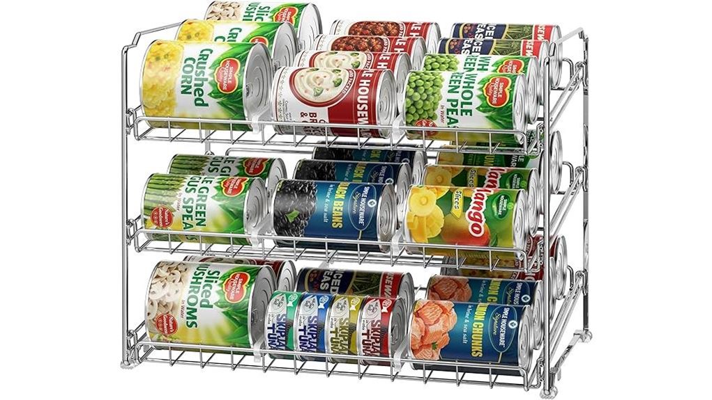 simple chrome stackable can organizer