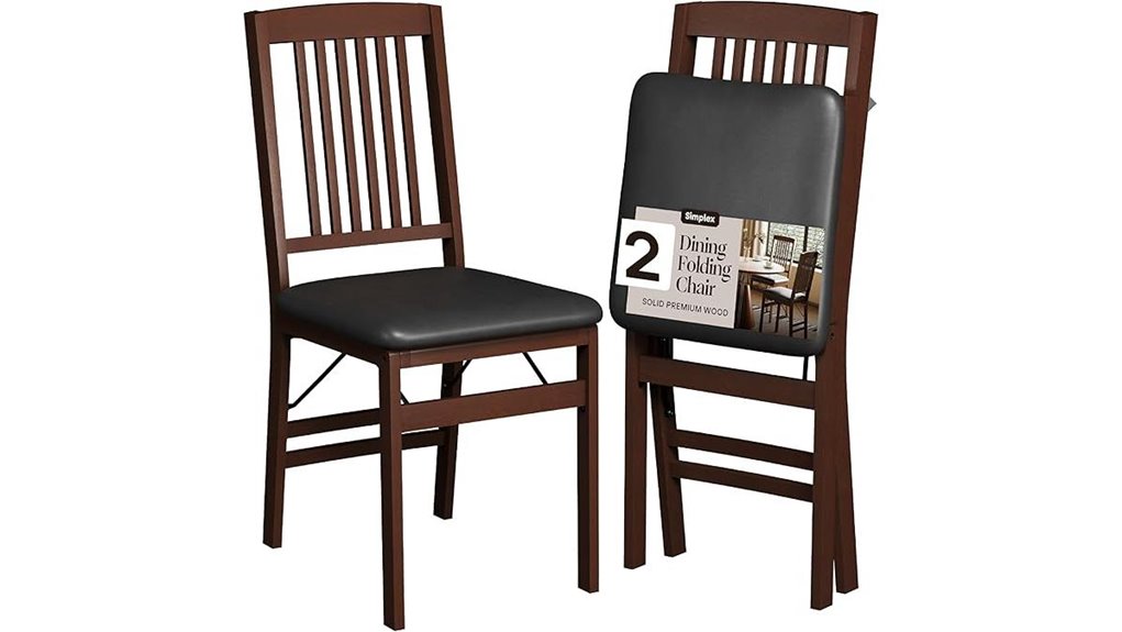 simplex folding wood chairs