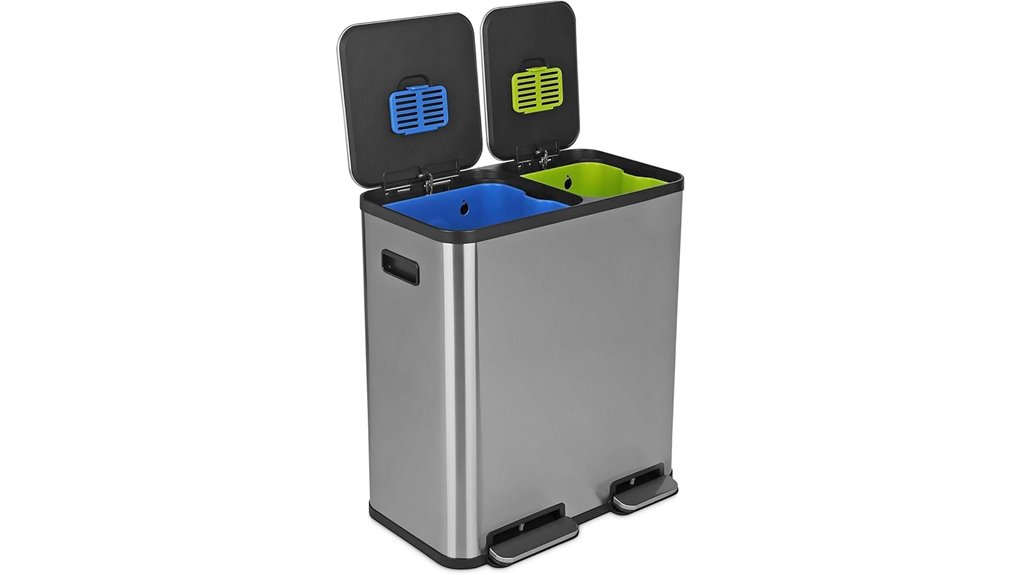 simpli magic dual compartment trash can