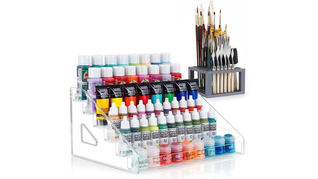 six layer acrylic brush light holder
