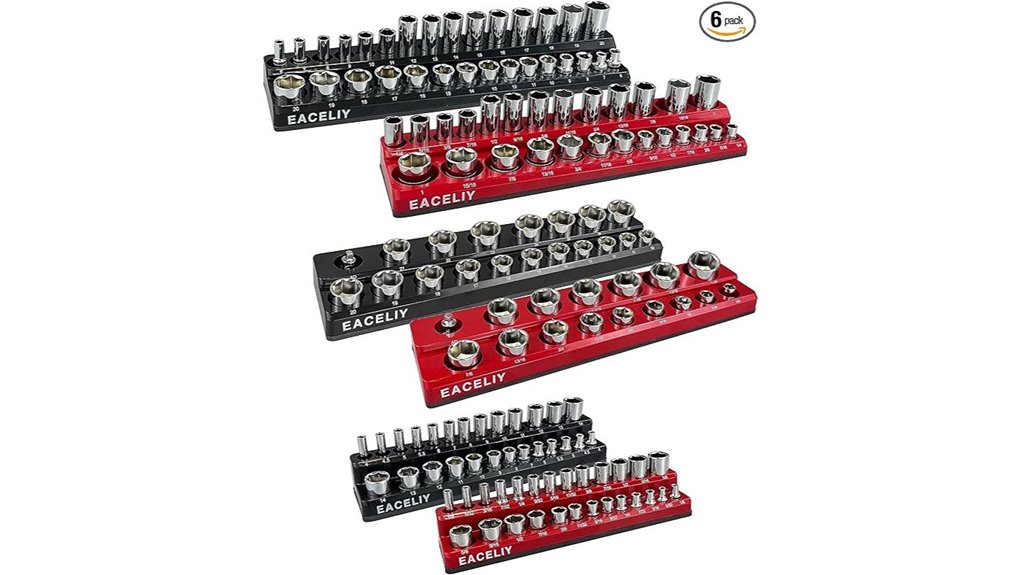 six magnetic socket organizer