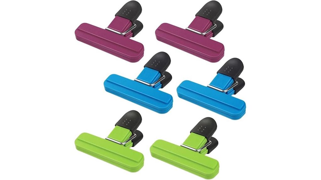 six pack chip bag clips assorted colors