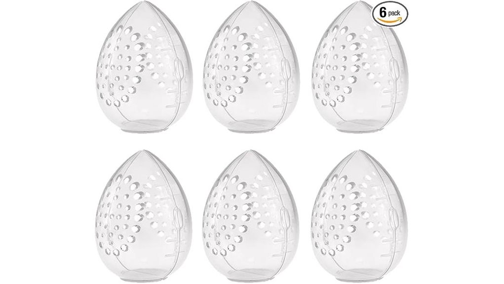 six pack makeup sponge storage case