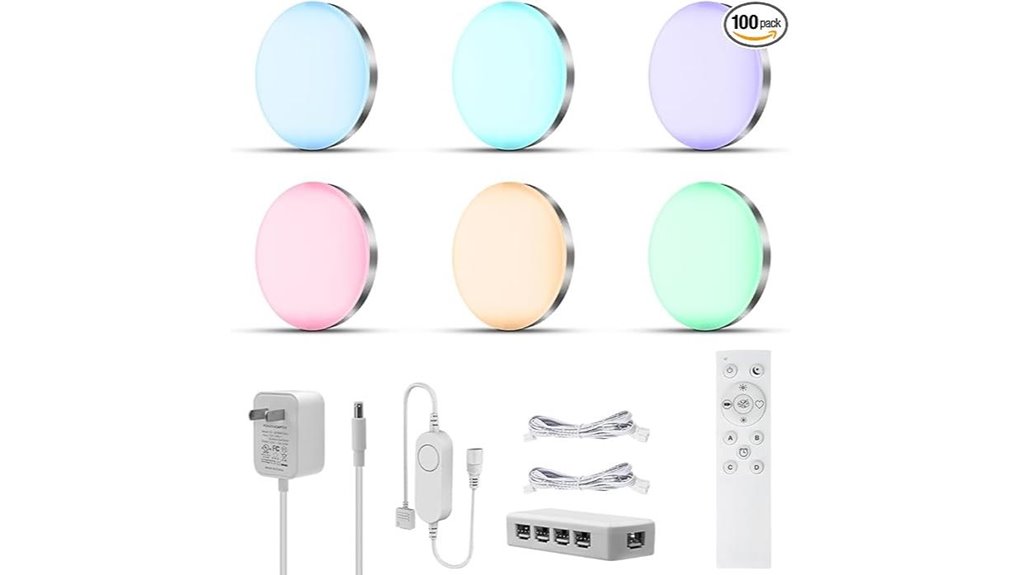 six pack wifi rgb under cabinet lights